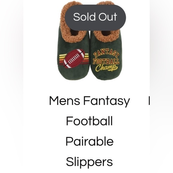 Fantasy Football Snoozies bedroom shoes slippers slip-Ons size 9/10 Loafers NWT - Picture 2 of 15